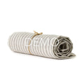 Fog Linen Chambray Beach Towel – Beige Stripe